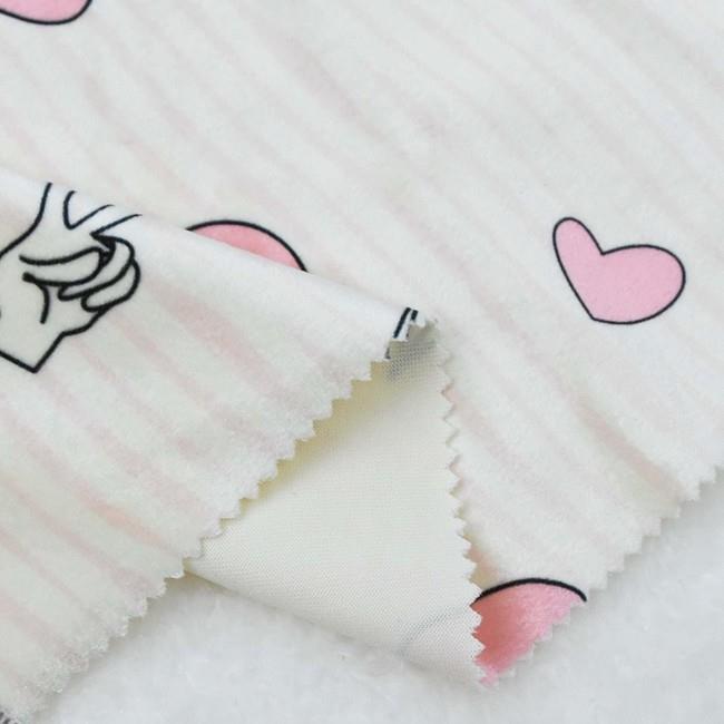 Printed Knit Velvet Fabric